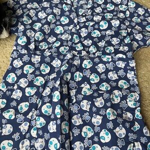 Blue Panda Print Kids Pajamas